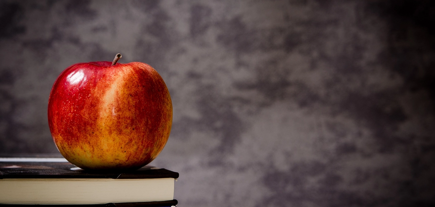 © Pixabay Apfel auf Bücher