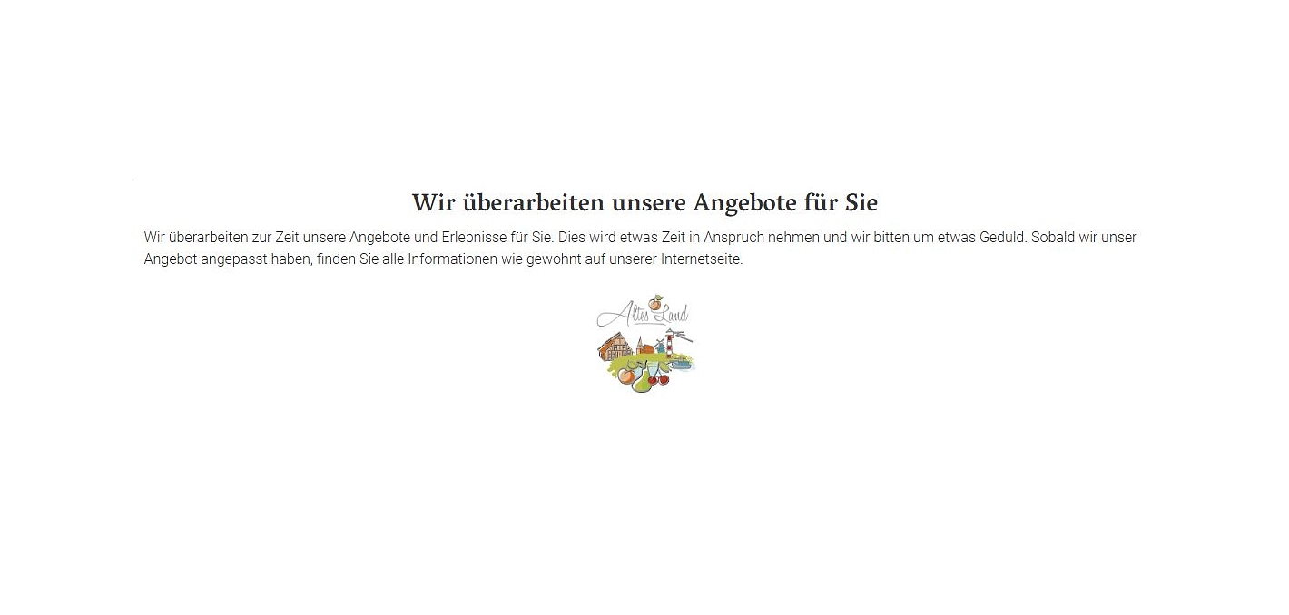@ Tourist-Info Altes Land - Wir überarbeiten uns Angebot gerade für Sie